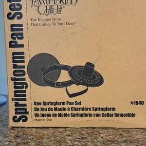 Pampered Chef Springform Pan Set Heart Fluted Tube Insert Cake 4 Piece Set #1540